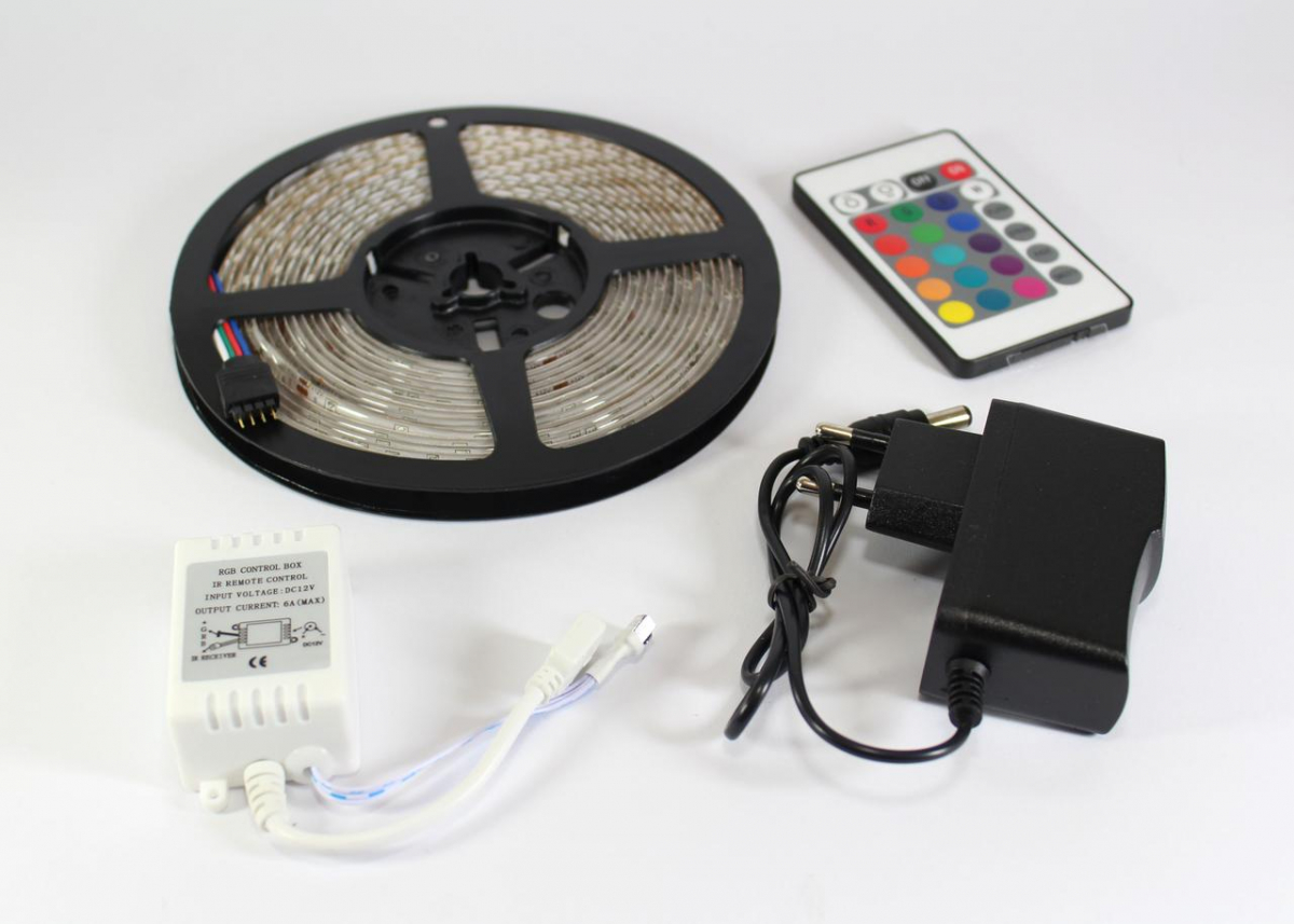 

Светодиодная LED лента 3528 RGB Комплект для дома