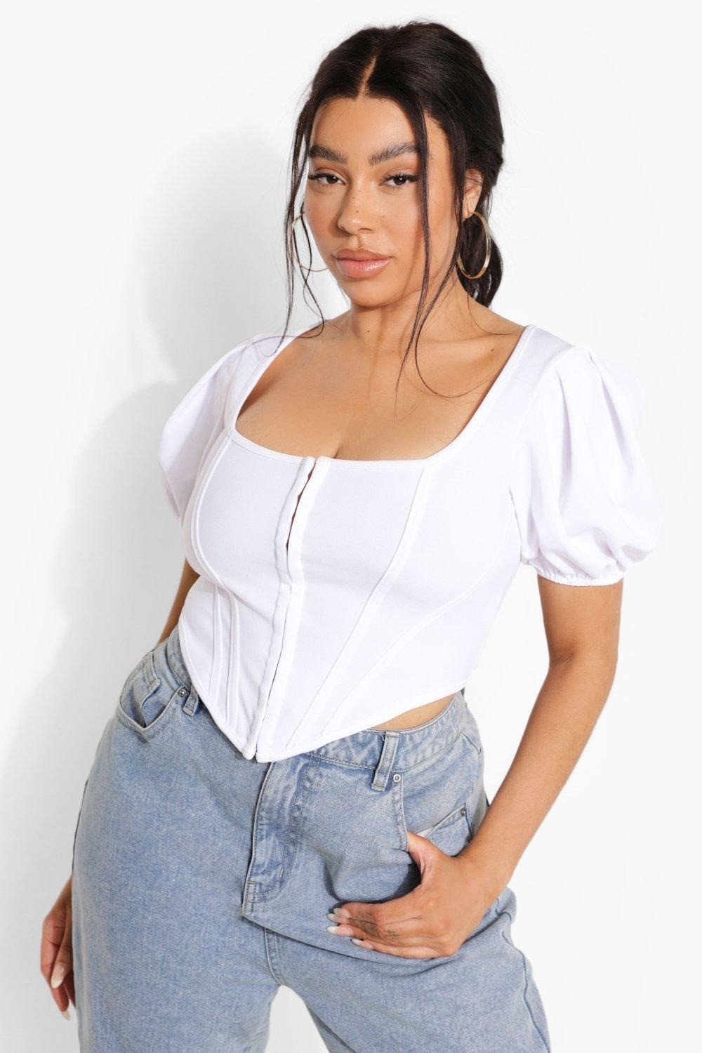 

Топ Boohoo 52 Белый 9856200001309