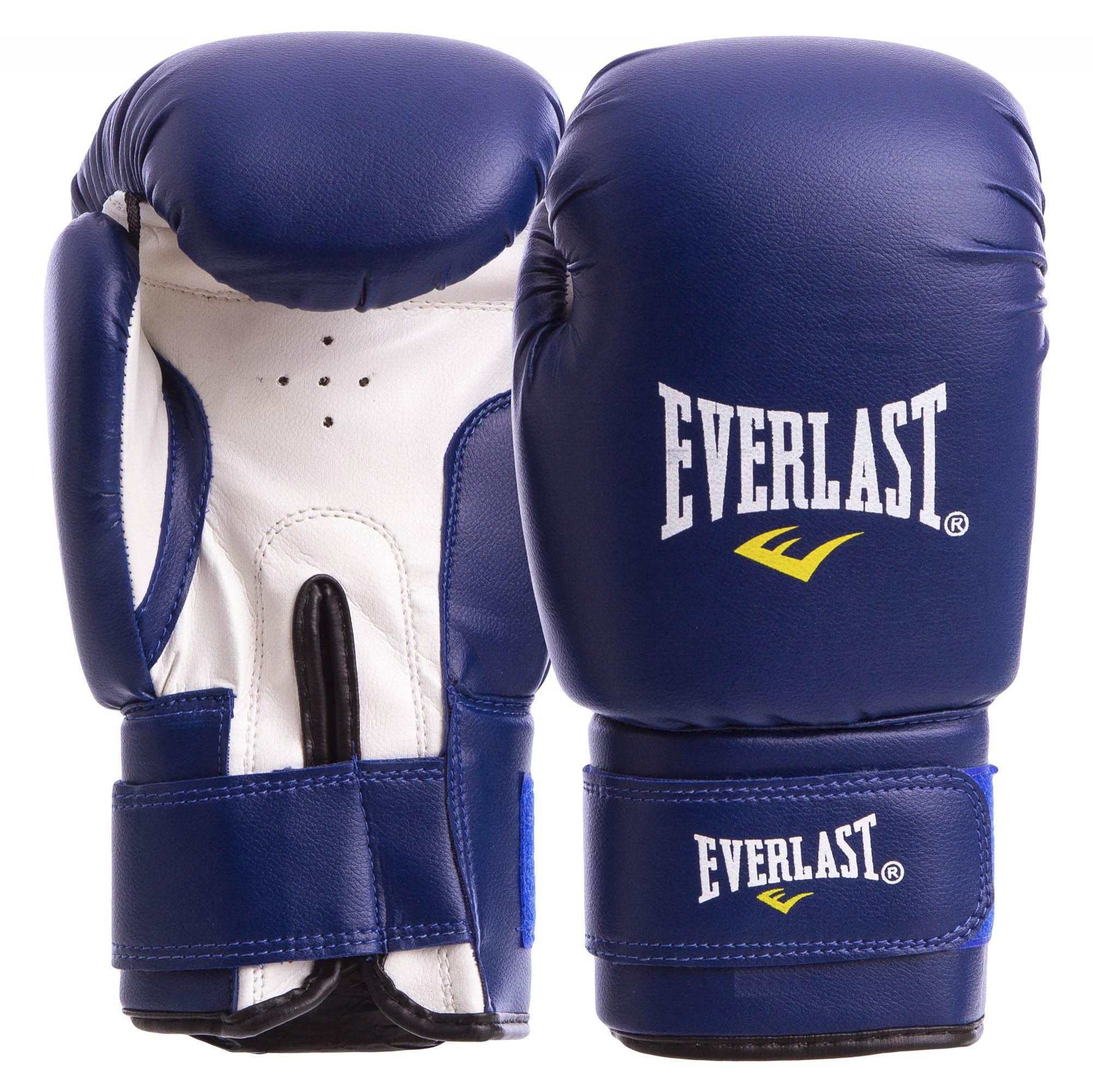 

Перчатки боксерские на липучке Everlast 12oz PVC синий BO-0330