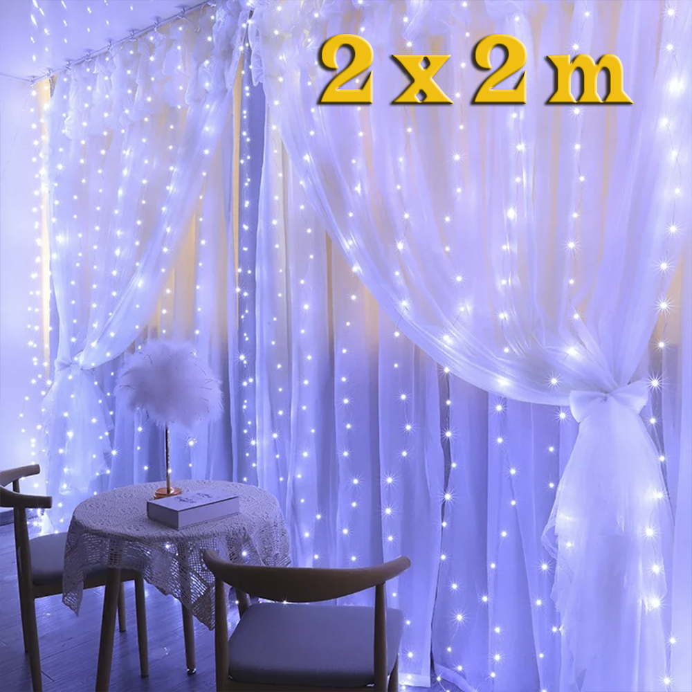 

Светодиодная гирлянда штора LEDLight 2 х 2 метра занавес 200 LED Белый