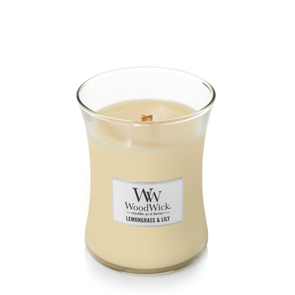 

Ароматическая свеча Woodwick Medium Lemongrass & Lily 275 г