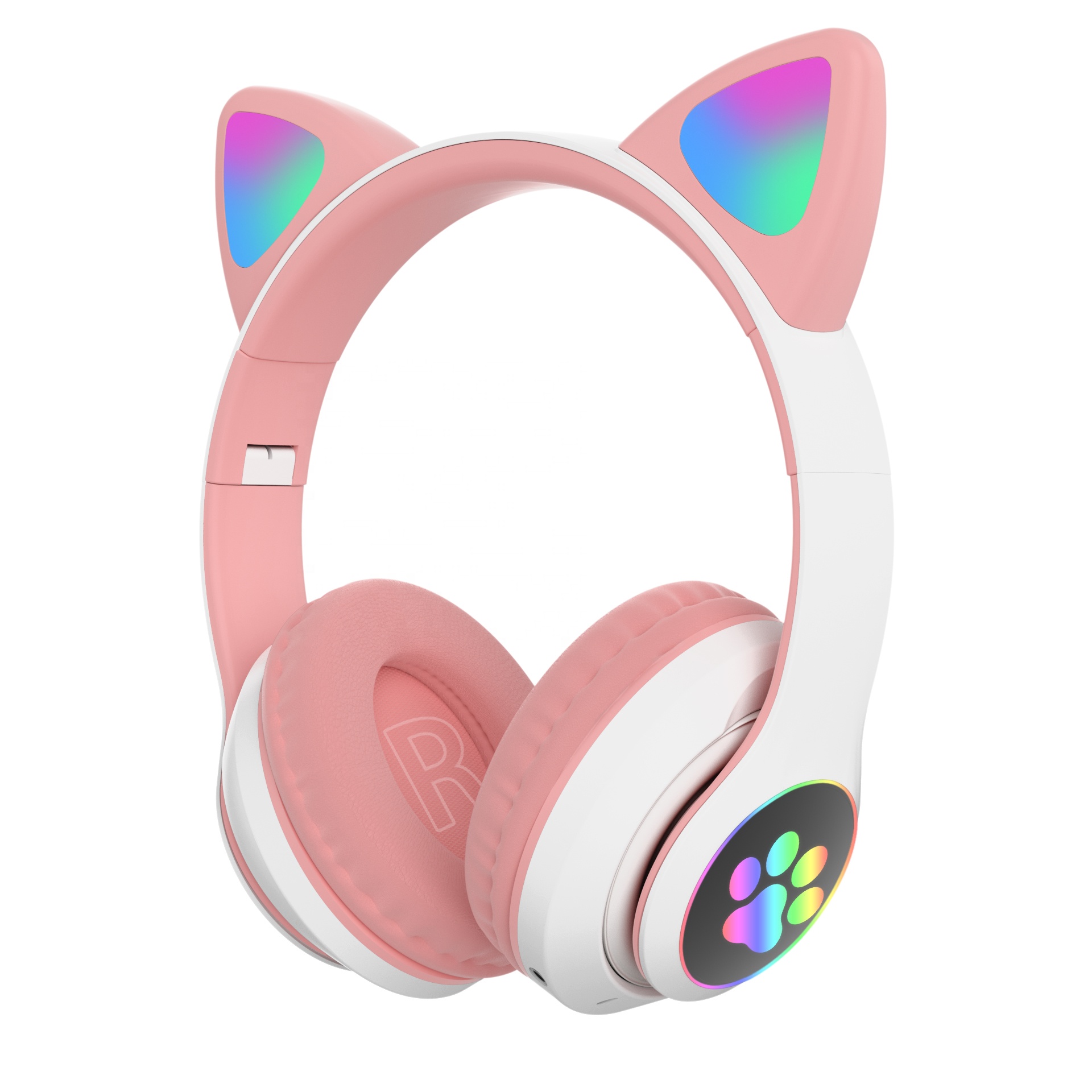 

Беспроводные LED наушники с кошачьими ушками AKS-28 Pink