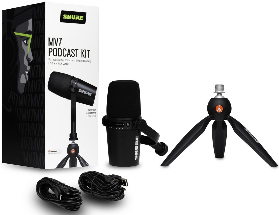 

Микрофон Shure MV7 Podcast Kit