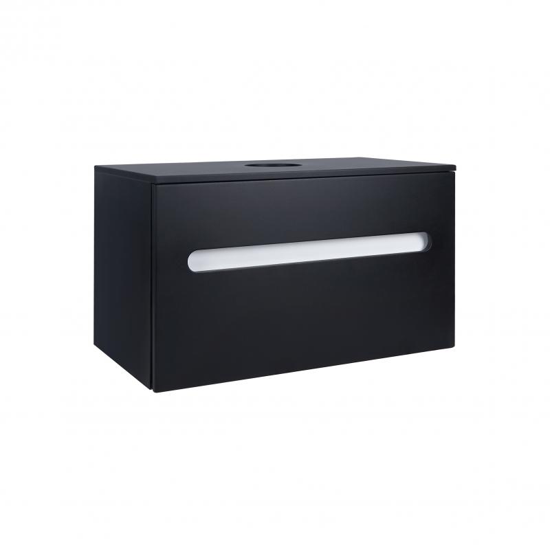 

Тумба подвесная Qtap Virgo Black/White со столешницей QT1879TPА802BW SD00046969