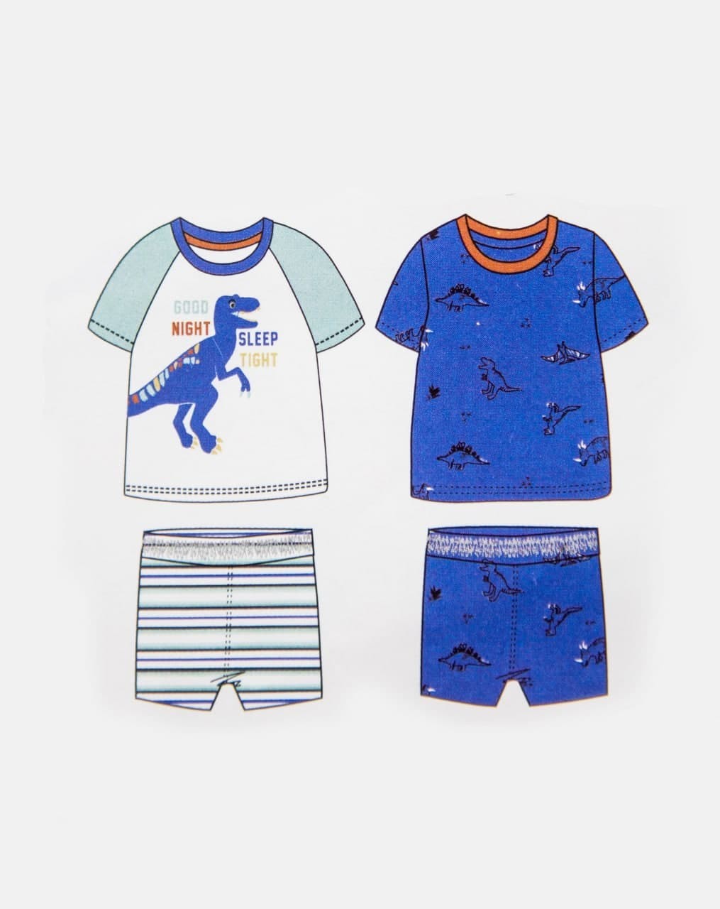 

Комплект пижам 2 шт Primark 74 см Динозавр 9632002154025