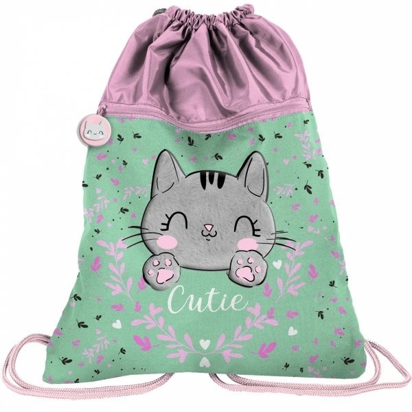 

Сумка для обуви Paso Cat 45x35 см мятно-розовое (PP21CA-713)