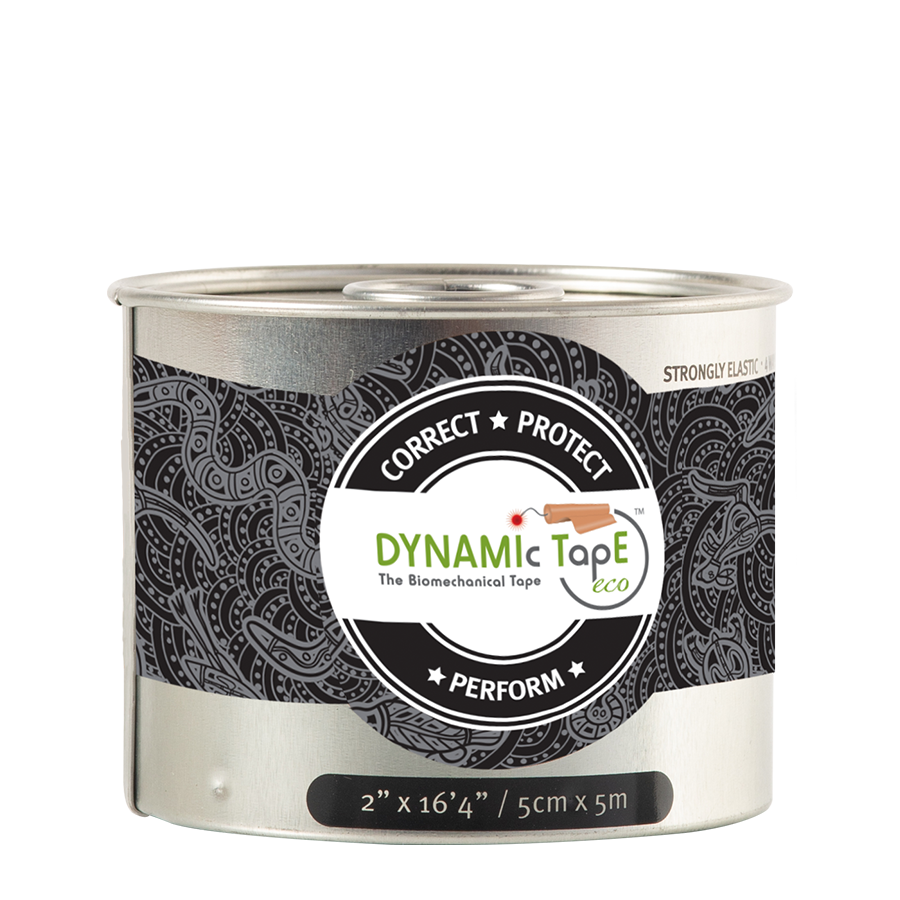 

Біомеханічний тейп Dynamic Tape ECO 5 см х 5 м чорний з сірим тату