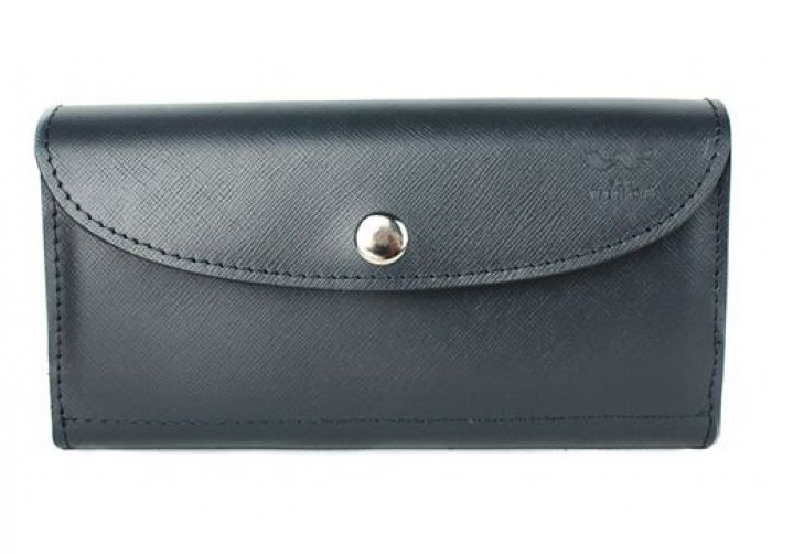 

Кошелек женский кожаный The Wings SMART WALLET синий сафьян TW-Smart-blue-saf
