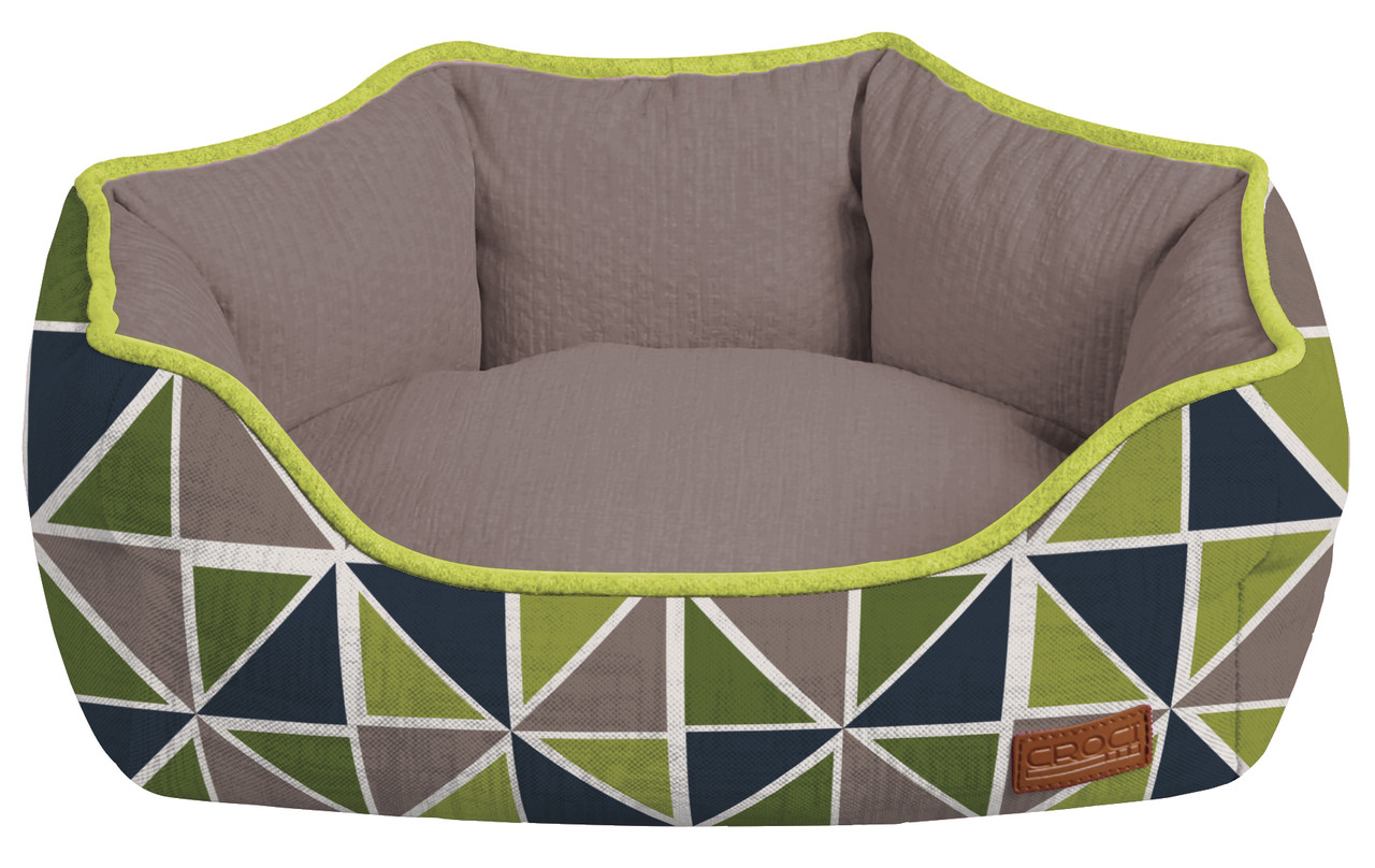 

Лежанка для собак Croci COZY RAY 85*66*23 см (серо-зеленая)