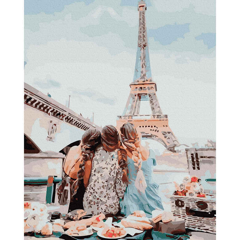 

Картина по номерам Никитошка Подруги в Париже GX40160 40x50см