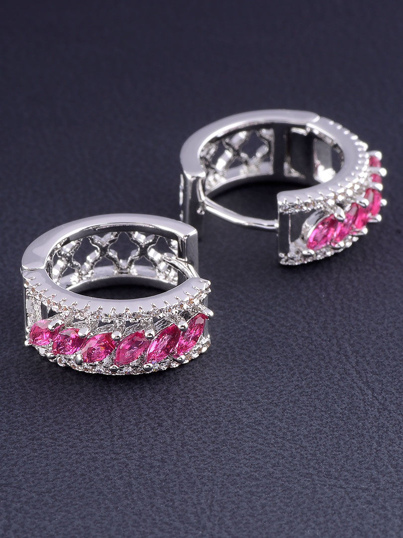 

Серьги с розовым камнем Xuping №9033173
