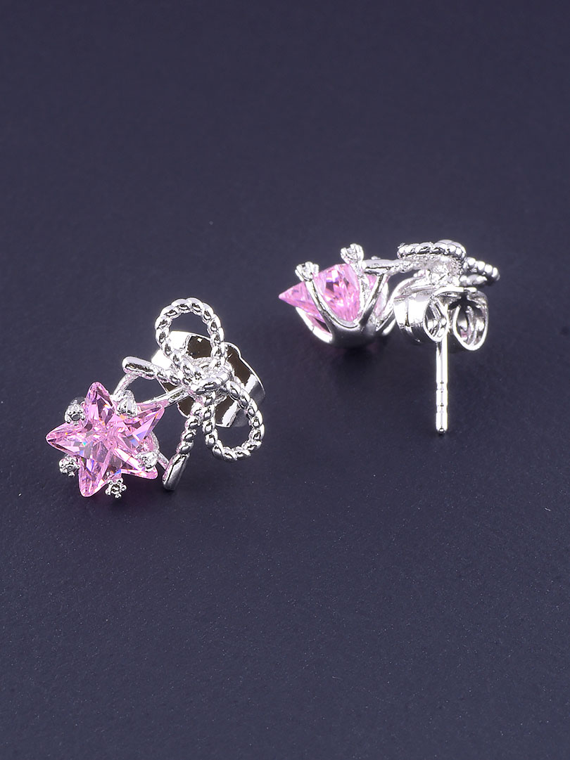 

Серьги с розовым камнем Xuping №9069300