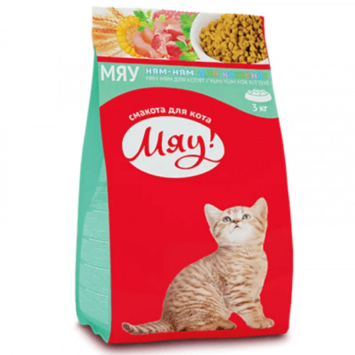 

Сухой корм Мяу для котят, 3 кг