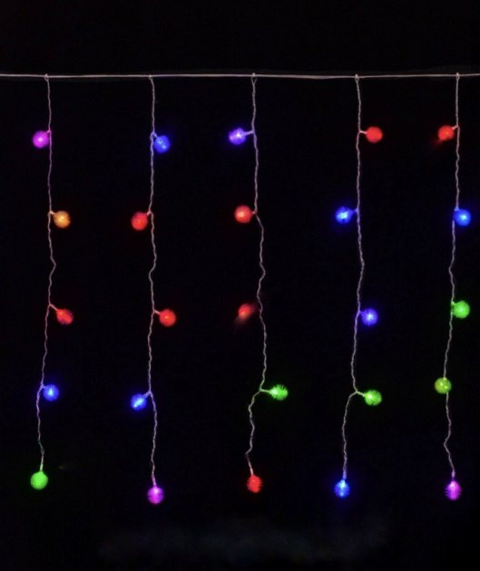 

Штора ПУХНАСТИК 120 LED прозрачная. 3м*0.5м, мульти (40) 1551-54