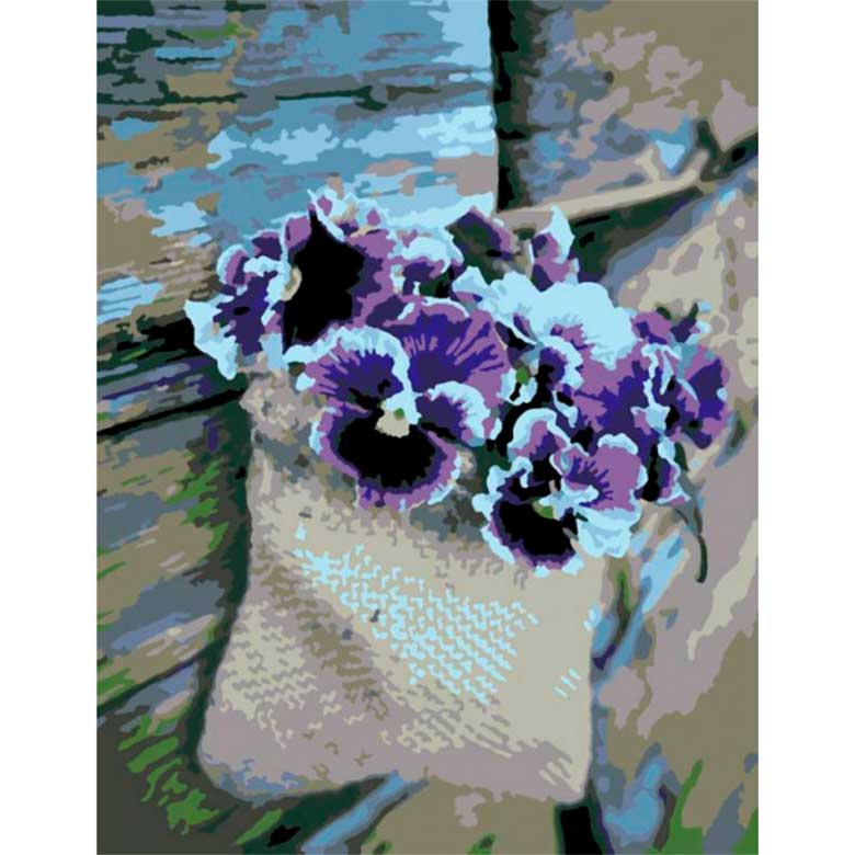 

Картина по номерам Rosa Анютины глазки N00013175 35x45см Premium