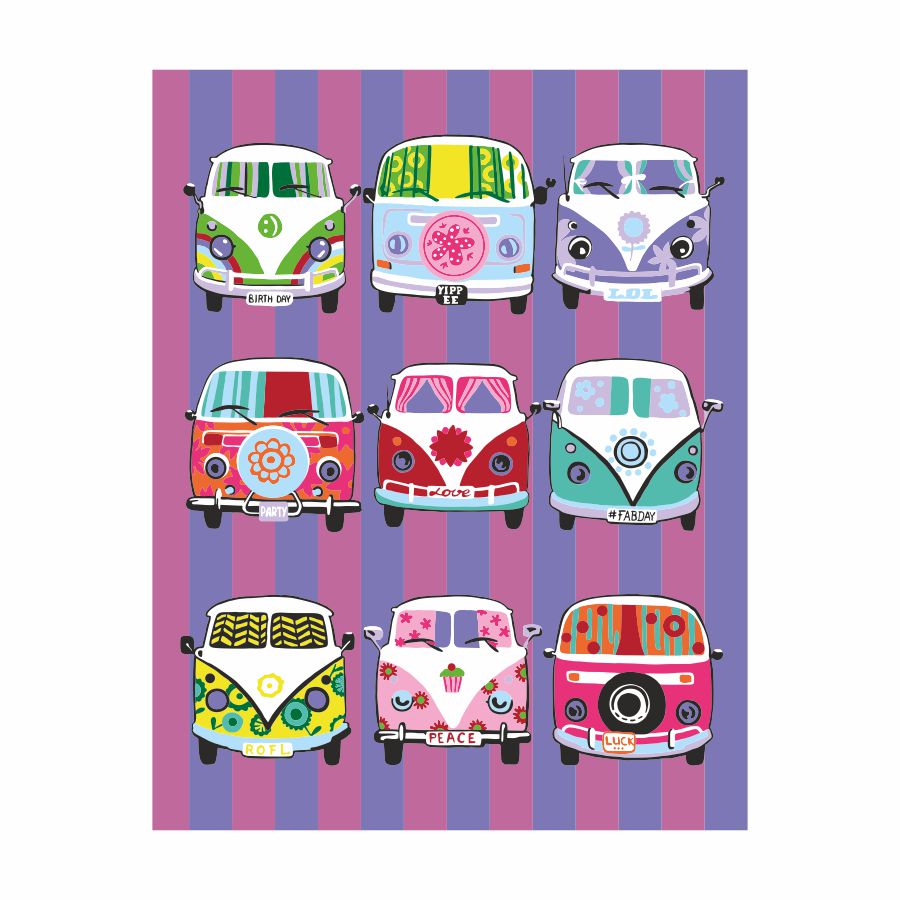 

Картина по номерам Rosa Hippy buses N0001349 35x45см GiftBox Premium