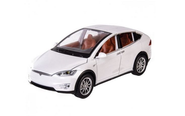

Детская игрушка машина металлическая TESLA АВТОПРОМ,1:22. свет, звук, открываются двери, цвет: белый