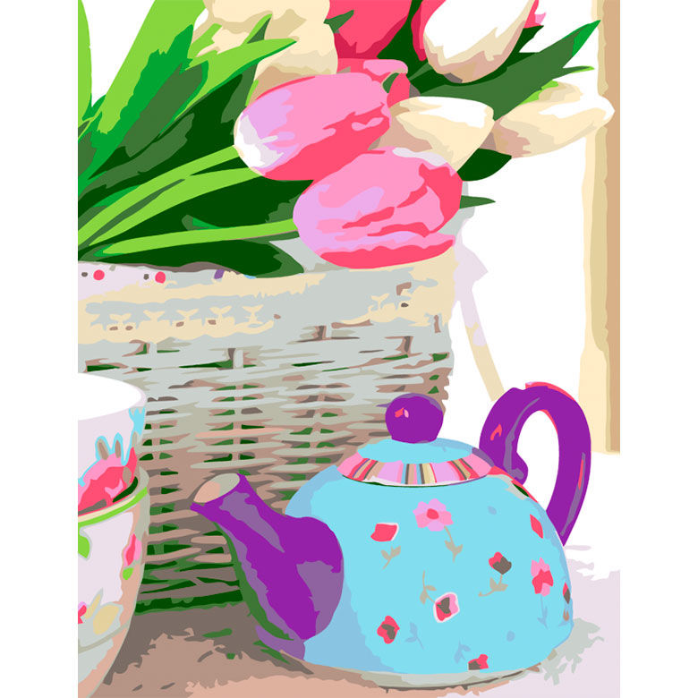

Картина по номерам Rosa Нежные тюльпаны N00013434 35x45см Premium