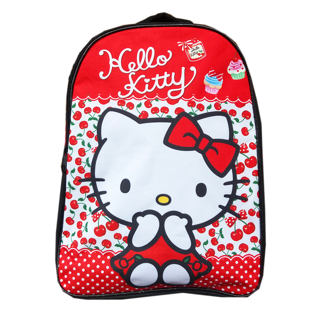 

Школьный рюкзак Hello Kitty красный с котенком для девочки 40*29*18 см 22 л