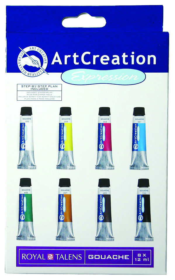 

Гуашь ArtCreation Royal Talens набор 8 цветов по 12 мл 9021608M