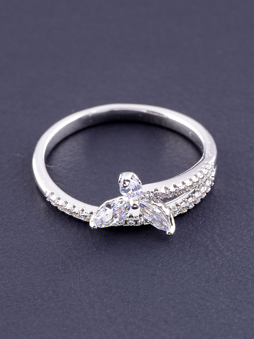 

Кольцо с прозрачным камнем Xuping родированное №9079823 Размер кольца 19