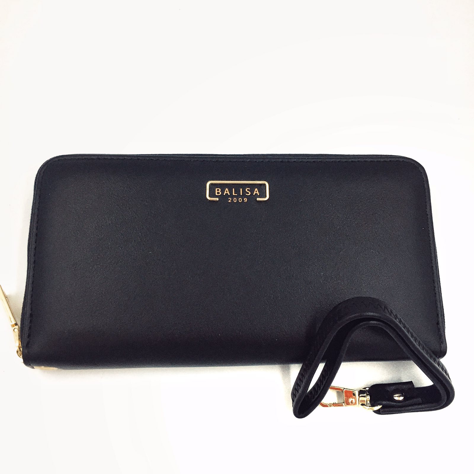 

Мягкий женский кошелек на молнии женский кожзам Balisa черный C9624-076 black