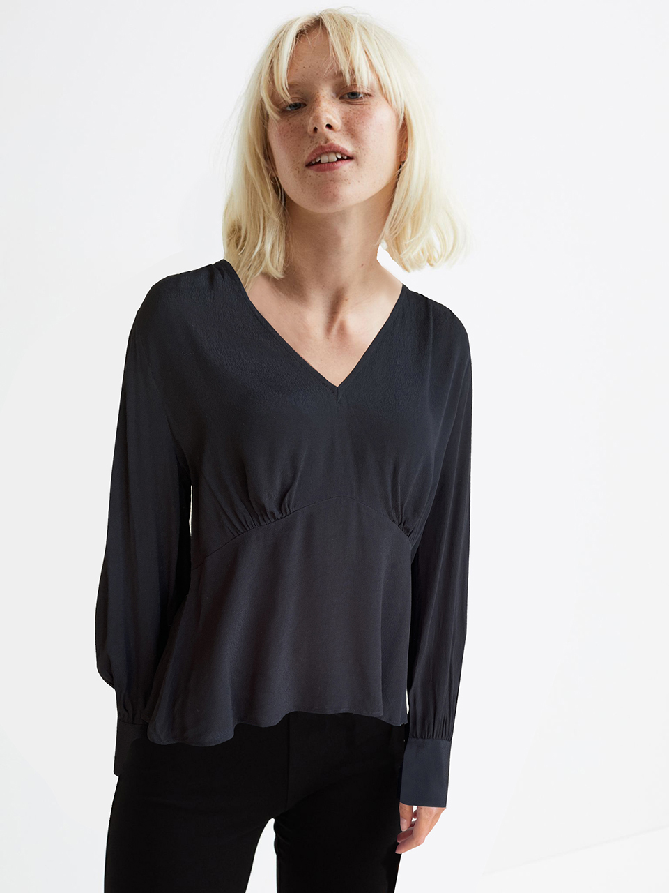 

Блузка H&M 425309b37  Черная, Блузка H&M 425309b37 S Черная