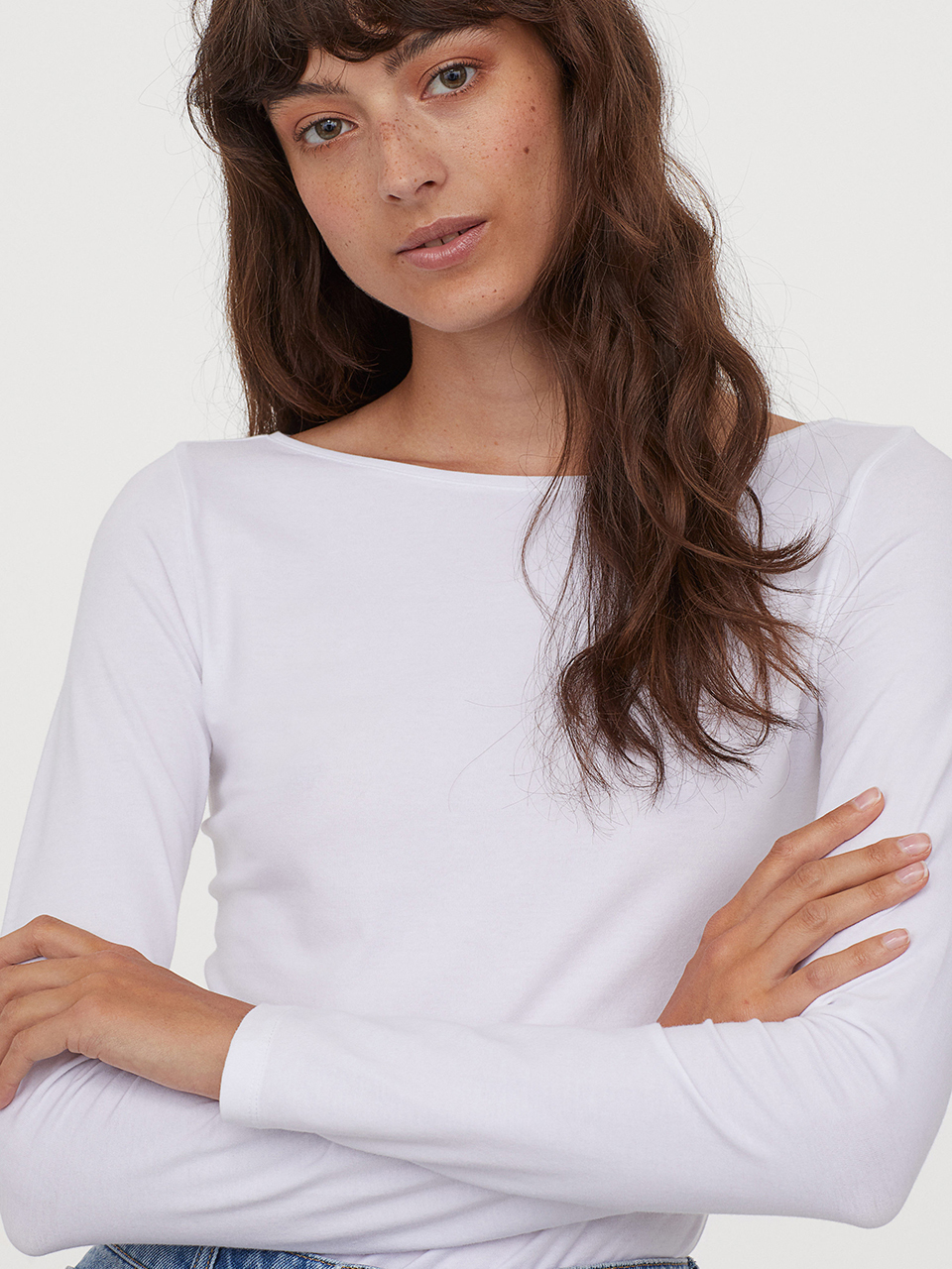 

Лонгслив H&M 934296001b39 M Белый
