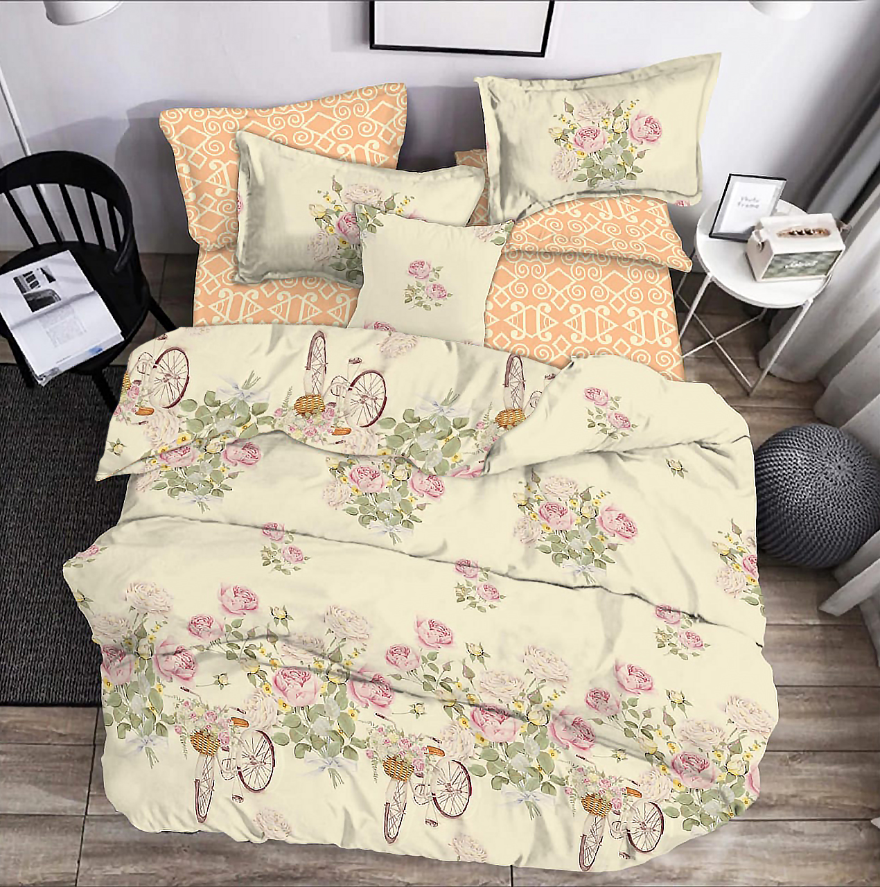 

Комплект постельного белья Zastelli бязь Bicycle Roses 200 х 220 см