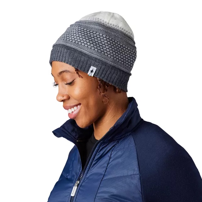 

Шапка Smartwool Popcorn Cable Beanie Белый-Серый