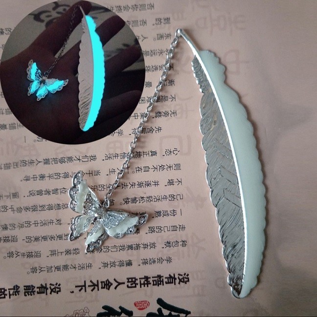

Закладка для книг светящаяся Бабочка MRBookmark Серебристый