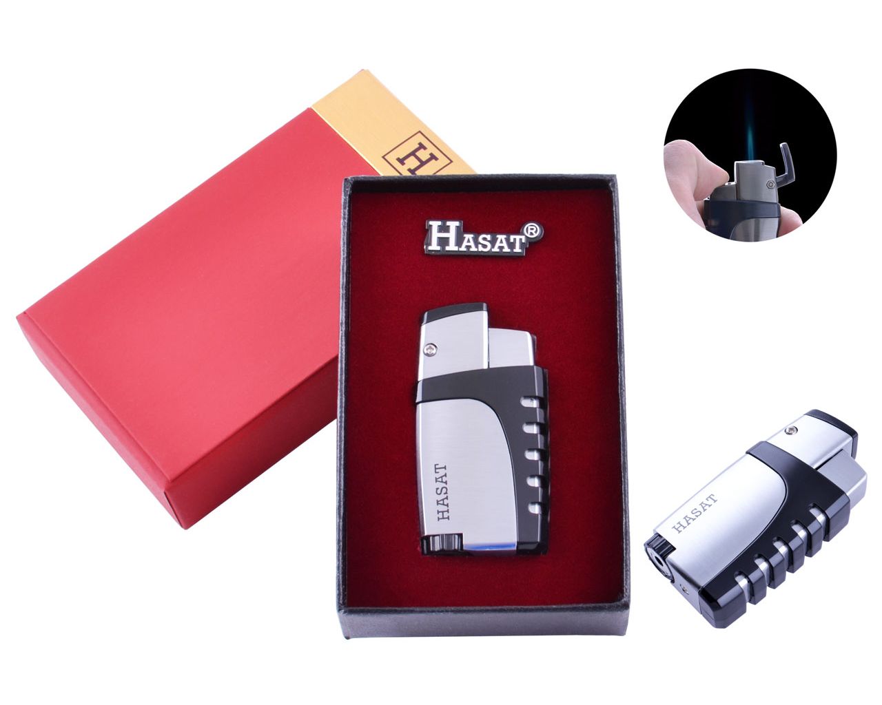 

Зажигалка в подарочной коробке Hasat 74318 Silver