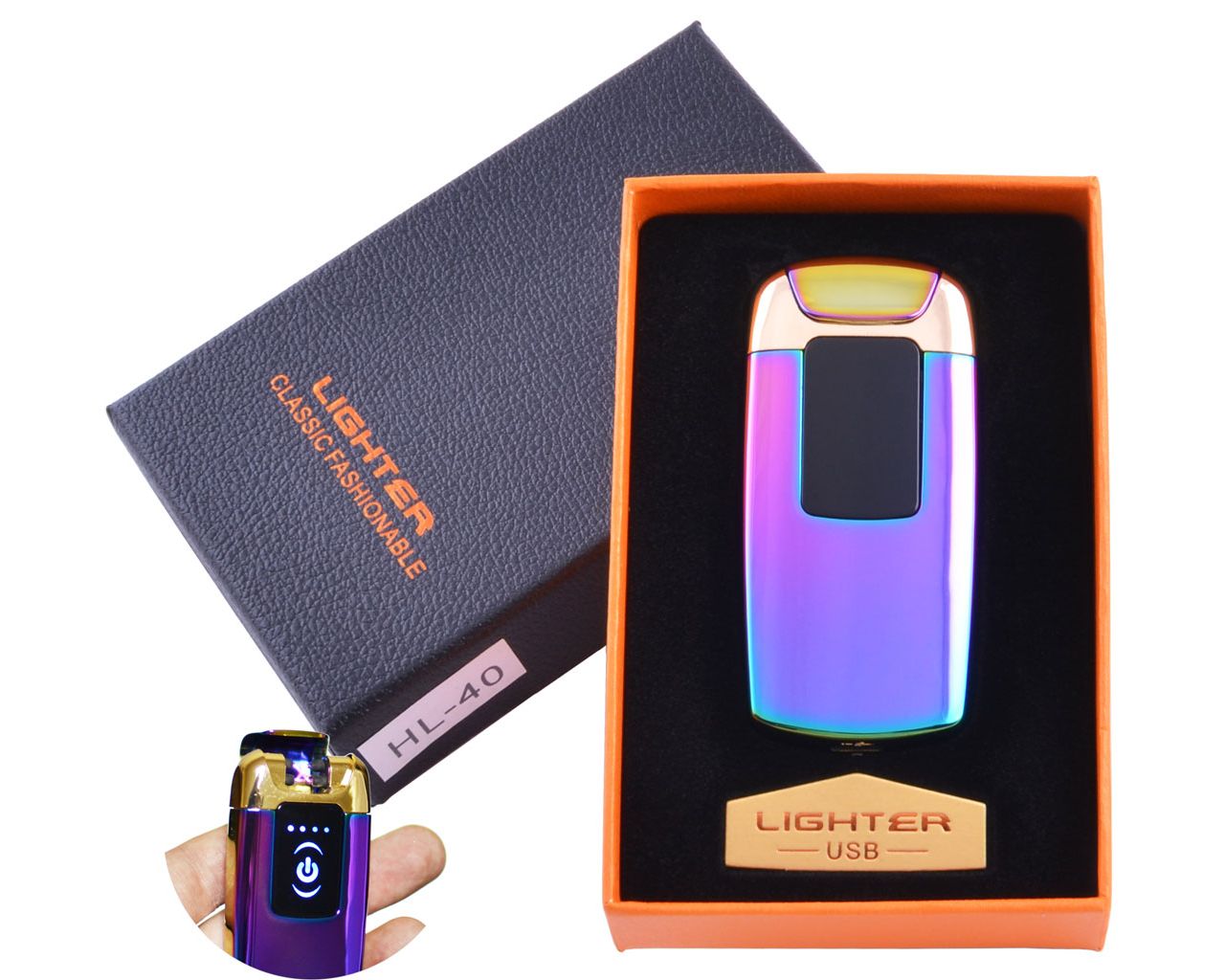 

Электроимпульсная Зажигалка USB HL-7740 Хамелеон
