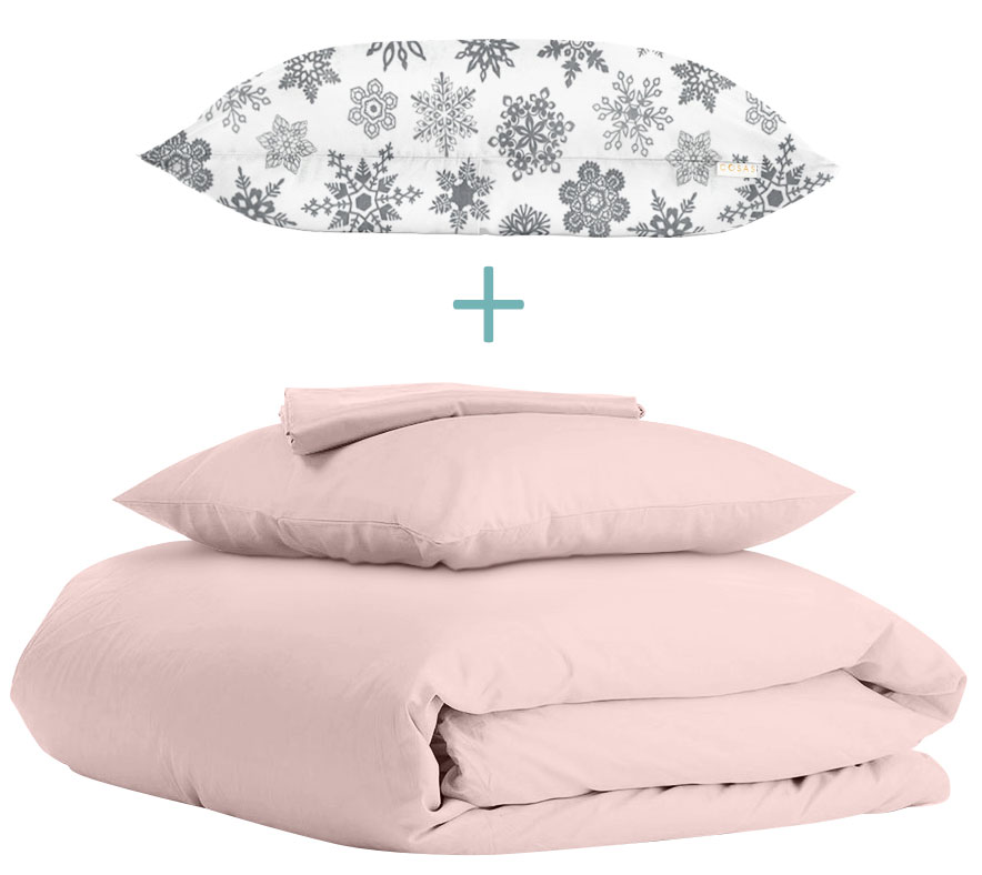 

Комплект Cosas Ranfors Rose + подарок наволочка Snowflakes Grey