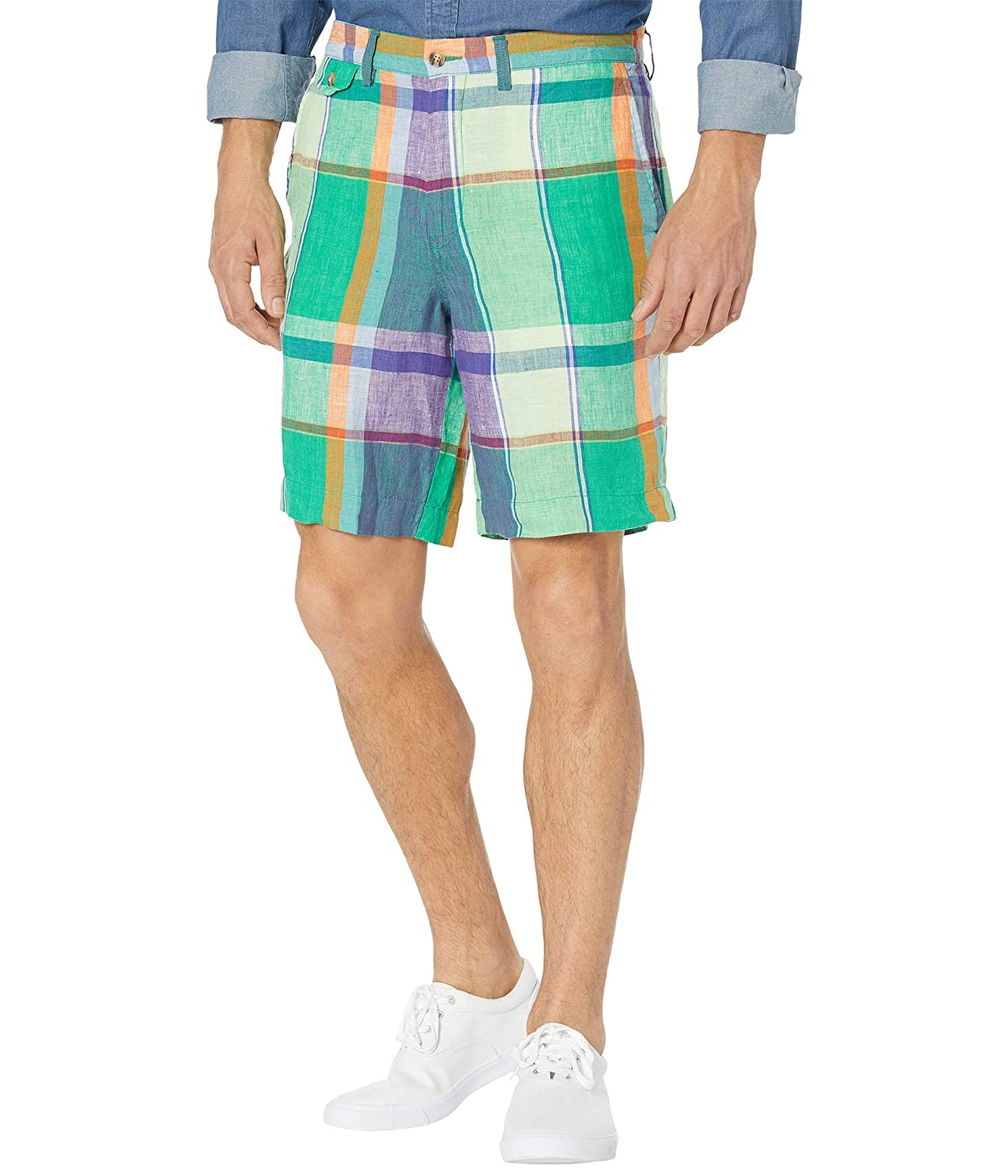 

Шорты Polo Ralph Lauren 9" Classic Fit Linen Madras Patchwork Madras, 33W 32L