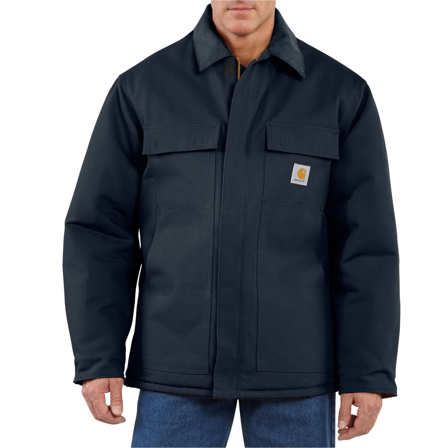 

Куртка Carhartt C003 Traditional Quilt-Lined Duck Work Coat - Insulated, Factory Seconds (For Big and Tall Men) Dark Navy, XXXL (54)