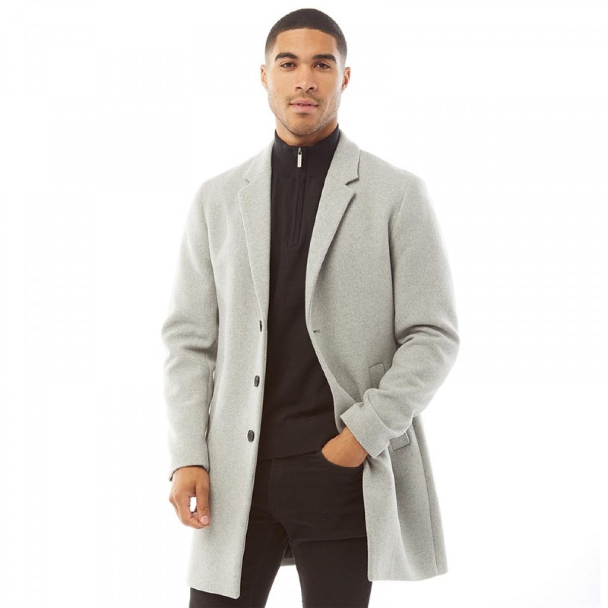 

Парка JACK AND JONES Moulder Wool Coat Light Grey Melange Light Grey Marl, S (44)