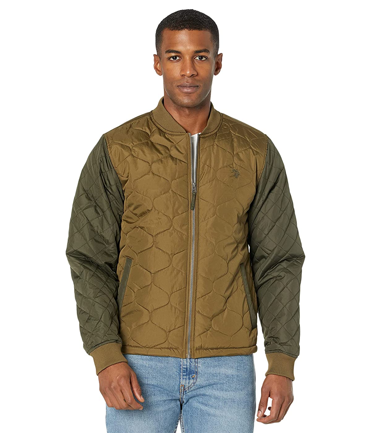 

Куртка U.S. POLO Contrast Quilt Bomber Army Green,  (50, Куртка U.S. POLO Contrast Quilt Bomber Army Green, XL (50)