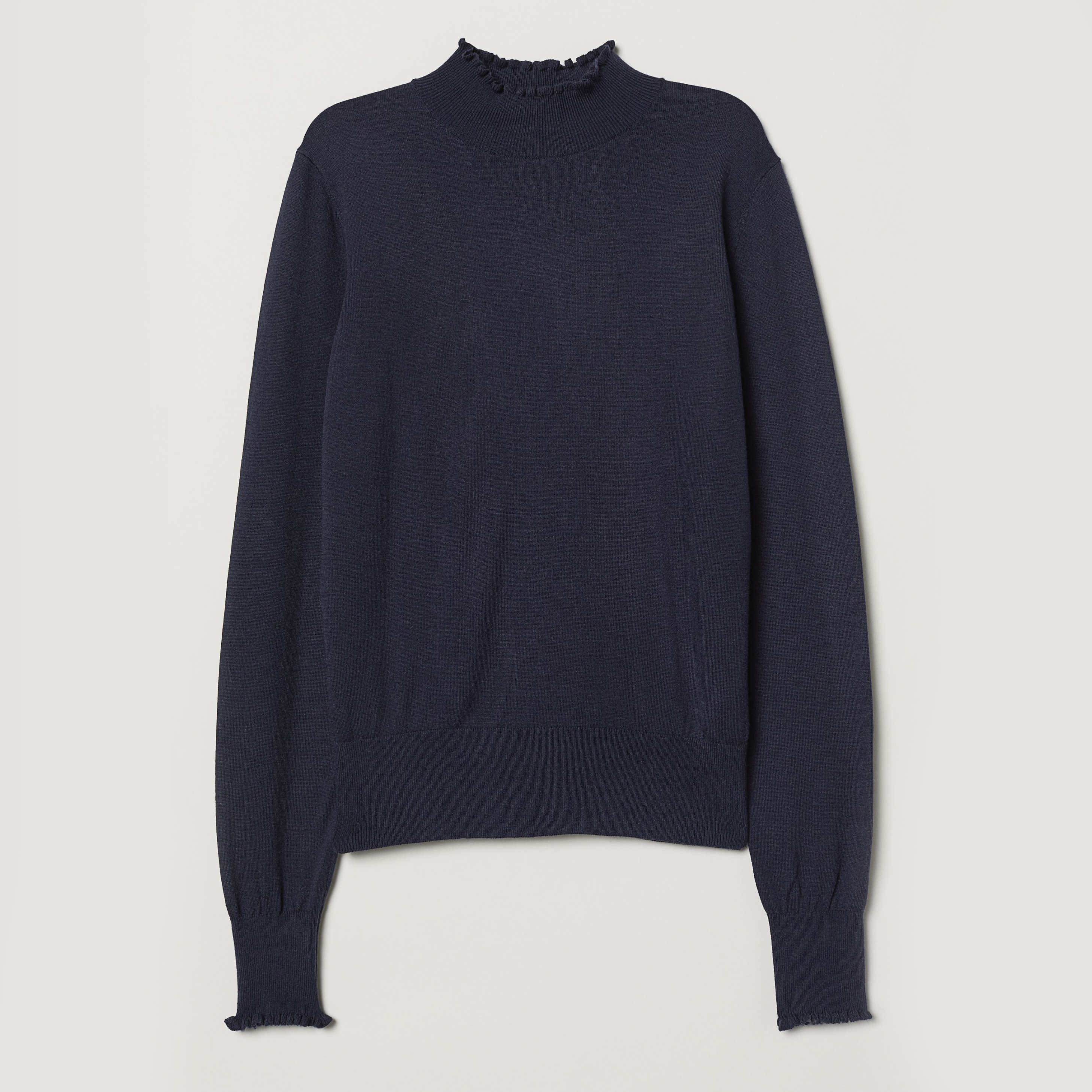 

Водолазка H&M 6704248  Темно-синяя, Водолазка H&M 6704248 XS Темно-синяя