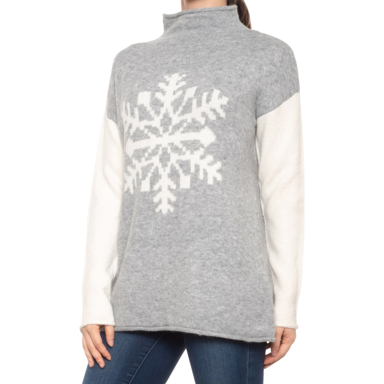 

Свитер Cupcakes and Cashmere Snowflake Seasonal Tunic Light Heather Grey/Ivory,  (42, Свитер Cupcakes and Cashmere Snowflake Seasonal Tunic Light Heather Grey/Ivory, XS (42)