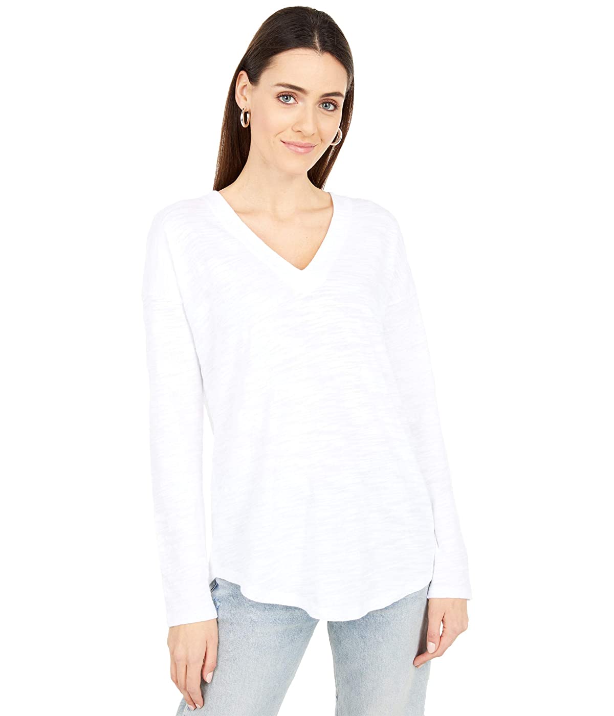 

Лонгслив Lilla P Loose Knit Slub Double V-Neck Tunic White,  (42, Лонгслив Lilla P Loose Knit Slub Double V-Neck Tunic White, XS (42)