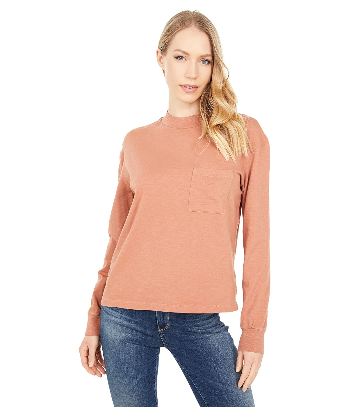 

Лонгслив Madewell Garment-Dyed Mockneck Pocket Tee Warm Umber,  (50, Лонгслив Madewell Garment-Dyed Mockneck Pocket Tee Warm Umber, XL (50)