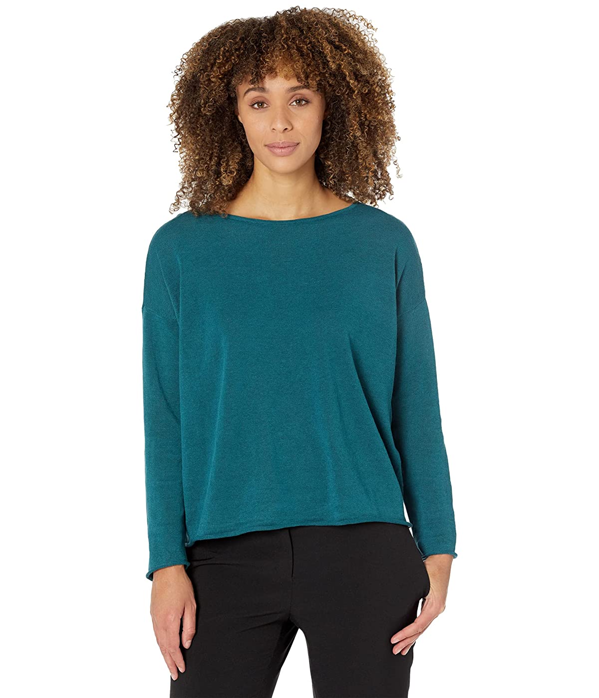 

Лонгслив Eileen Fisher Bateau Neck Box Top in Organic Linen Cotton Aegean,  (46, Лонгслив Eileen Fisher Bateau Neck Box Top in Organic Linen Cotton Aegean, M (46)
