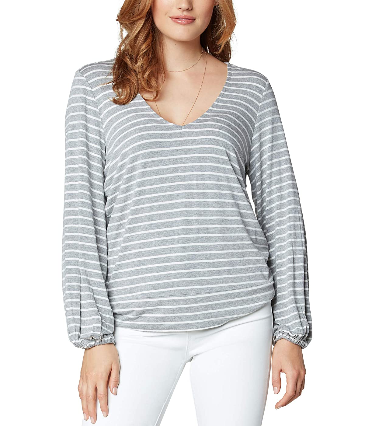 

Лонгслив Liverpool Twist Back Knit Top Light Heather Grey/White Stripe,  (44, Лонгслив Liverpool Twist Back Knit Top Light Heather Grey/White Stripe, S (44)