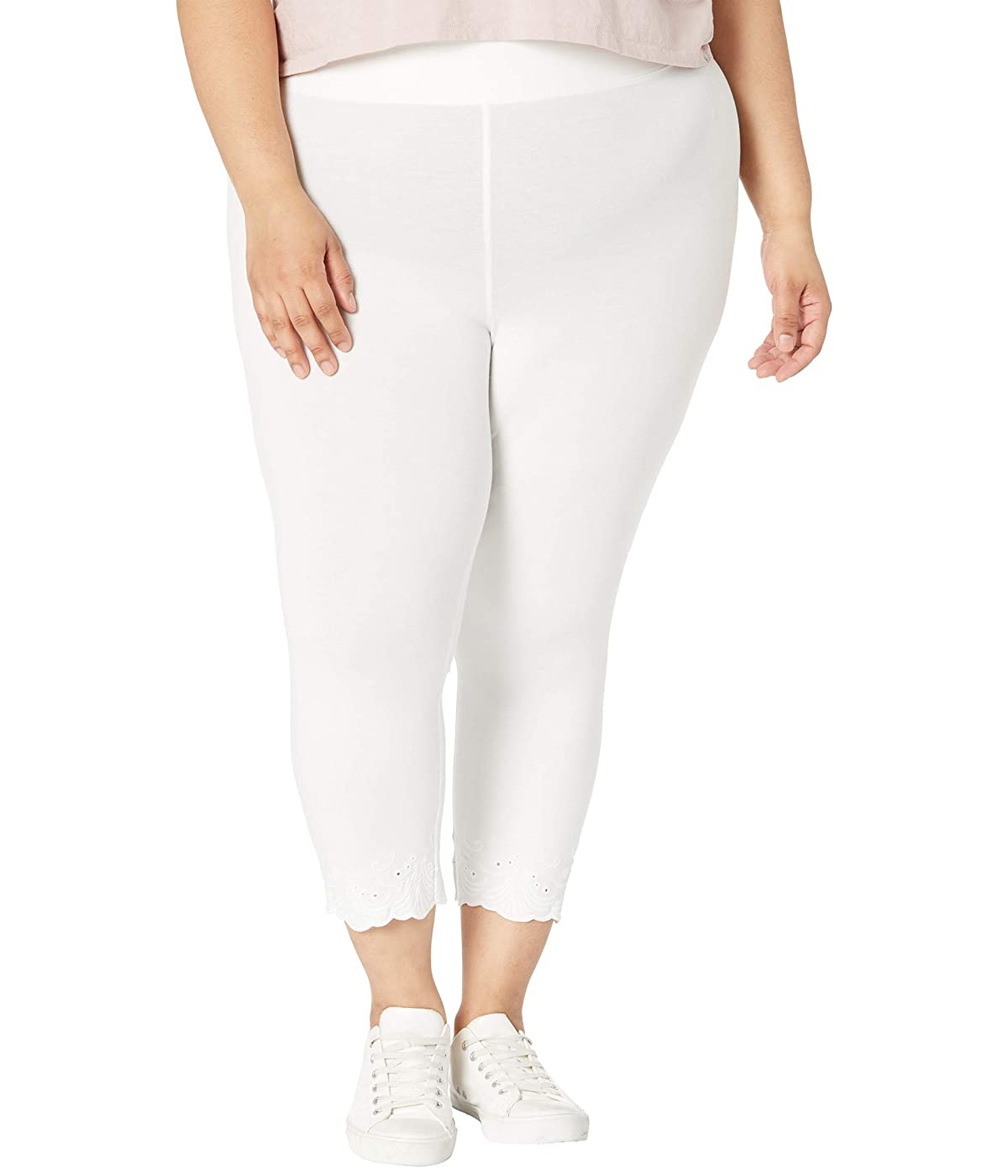 

Леггинсы HUE Plus Size Play Embroidered Eyelet Hem Cotton White, XXXL (54)