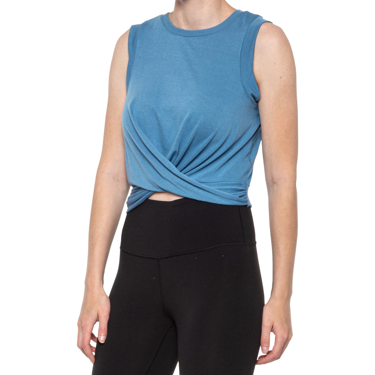 

Майка 90 DEGREE Draped Front Crop Tank Top Ditch Denim, XL (50)