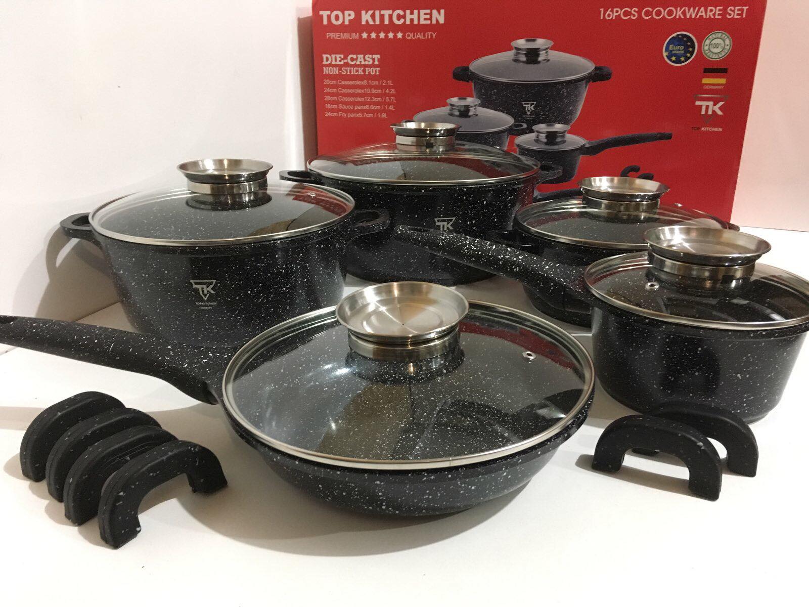 

Набор посуды кастрюль с мраморным покрытием Top Kitchen TК20 16 предметов