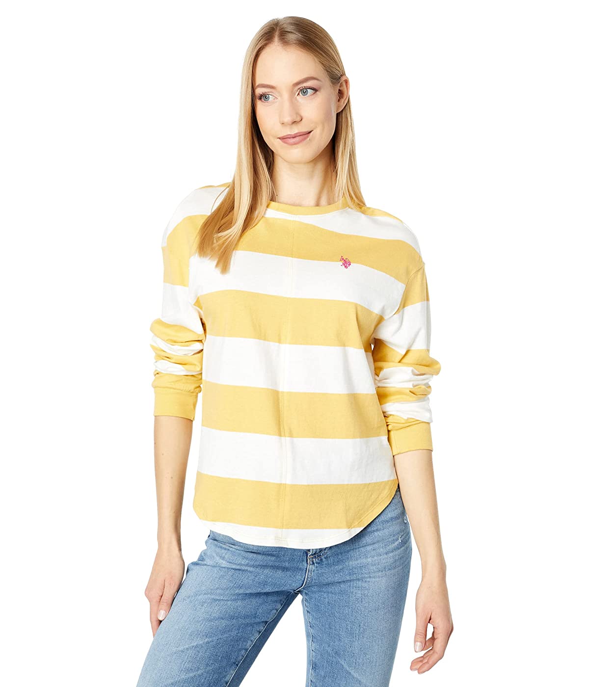 

Лонгслив U.S. POLO Long Sleeve Striped Crew Neck Front Seam Top Local Honey,  (48, Лонгслив U.S. POLO Long Sleeve Striped Crew Neck Front Seam Top Local Honey, L (48)