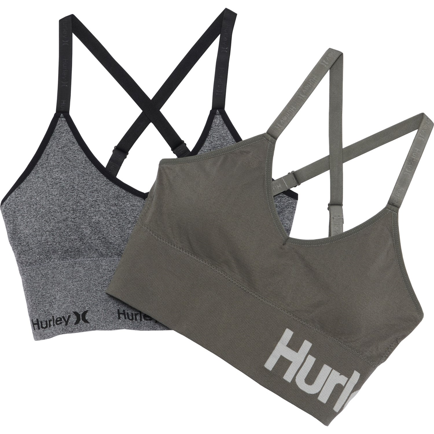 

Топ Hurley Seamless Sports Bra - 2-Pack, Low Impact, Racerback Dusty Olive / Charcoal Marl,  (46, Топ Hurley Seamless Sports Bra - 2-Pack, Low Impact, Racerback Dusty Olive / Charcoal Marl, M (46)