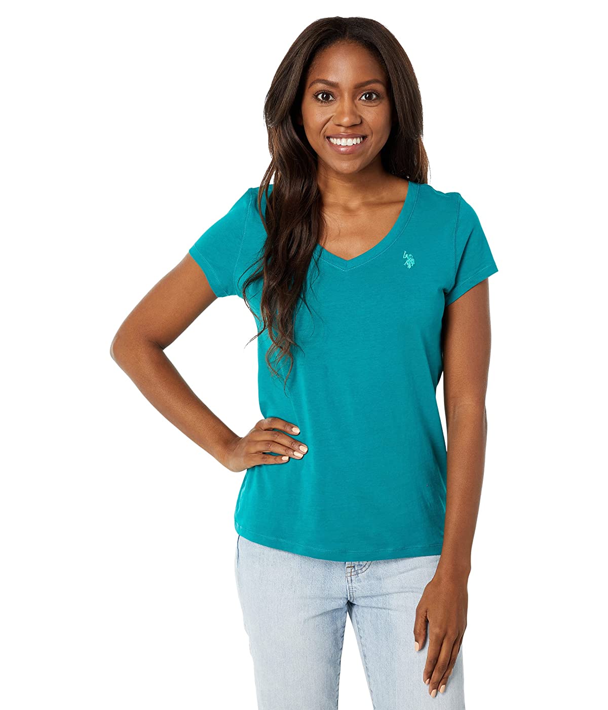 

Футболка U.S. POLO Iconic V-Neck Tee Reef Teal,  (46, Футболка U.S. POLO Iconic V-Neck Tee Reef Teal, M (46)